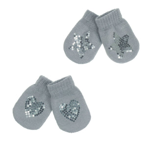 Star and Heart Woolly Baby Mittens