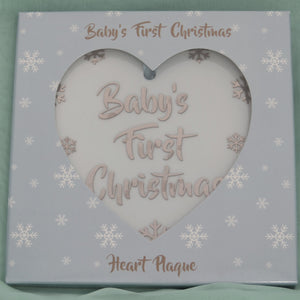 Baby's First Christmas Ceramic Decoration Blue