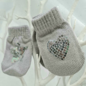 Star and Heart Woolly Baby Mittens
