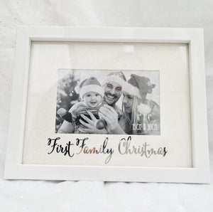 First Family Christmas Photo Frame