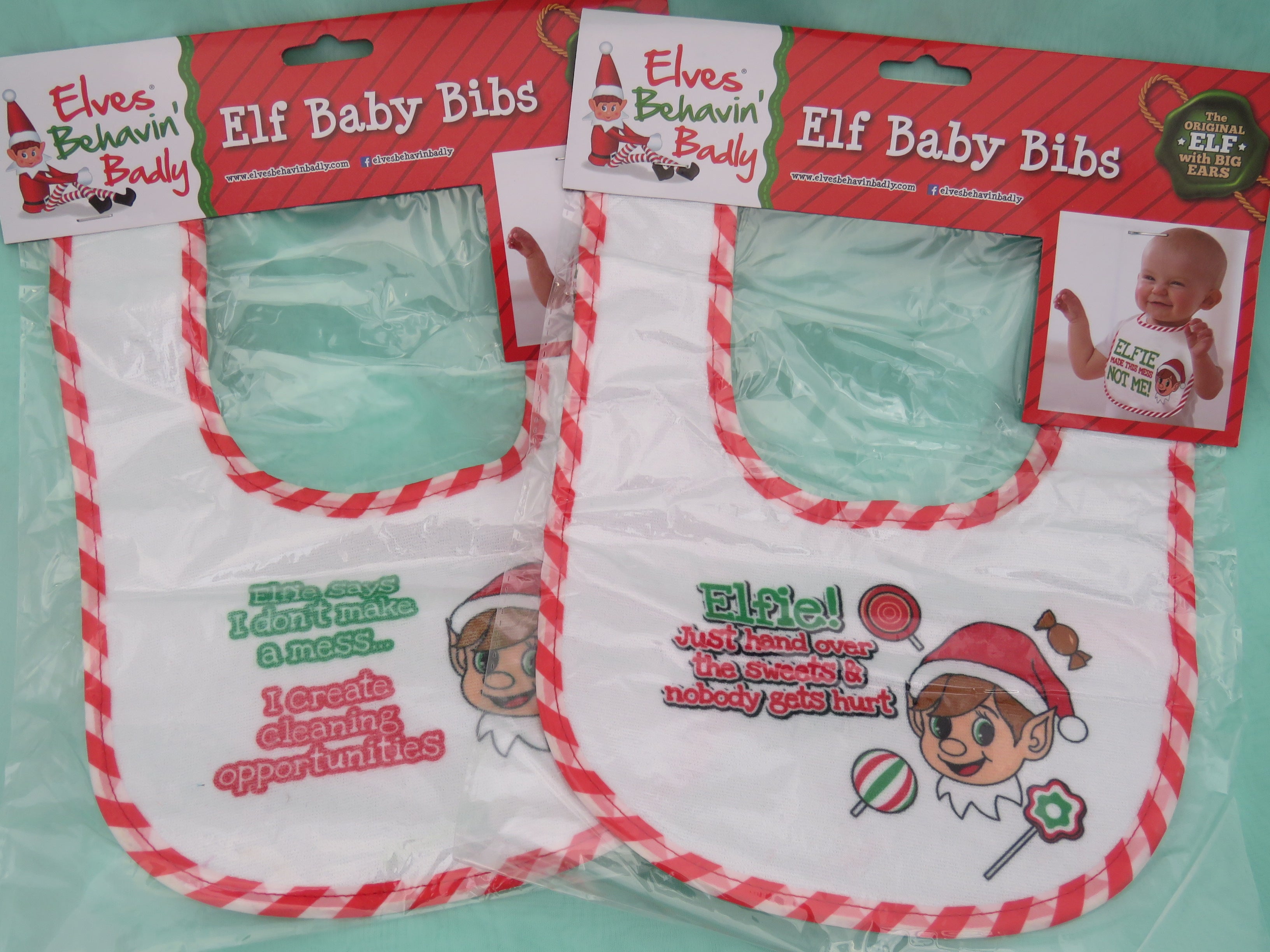 Baby's First Christmas Elf Behavin' Badly Bib